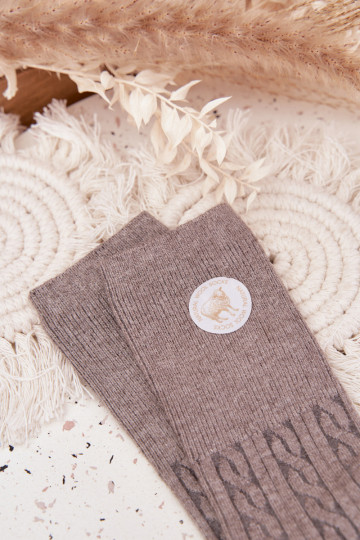 Długie DANSełniane Chaussettes Féminin couleur grise