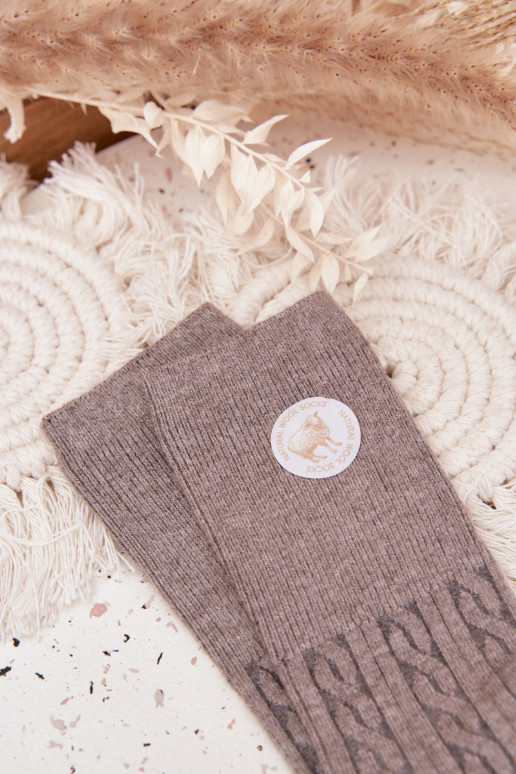 Długie DANSełniane Chaussettes Féminin couleur grise