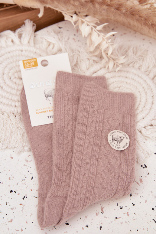 Chaussettes Féminin DANSełniane beige