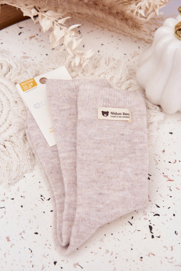 chaud DANSełniane Chaussettes FémininActivészyÀką beige 2