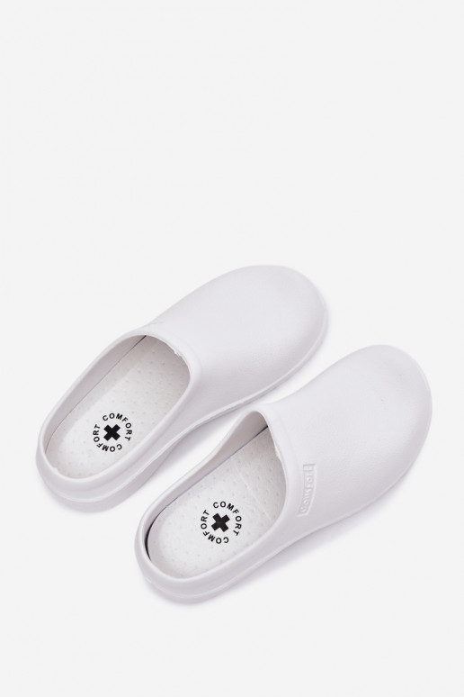 Pantoufles légères Chaussons Sabots Féminin couleur blanche Parissa