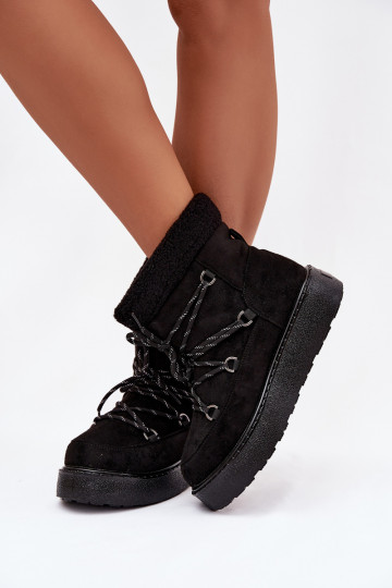 Bottes de neige noires pour femmes à plateforme avec détails stylés Roselya 2