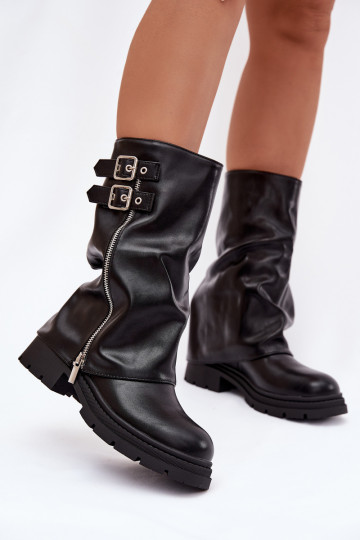 Bottes pour femmesDANSyÀiniętą CholeÀką réchauffer avec boucles couleur noire Salarie