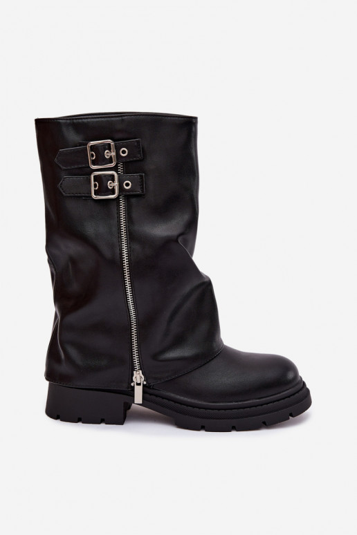 Bottes pour femmesDANSyÀiniętą CholeÀką réchauffer avec boucles couleur noire Salarie