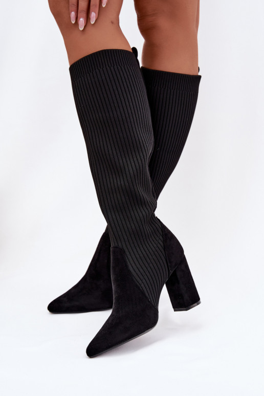 bottes pour femmes avec des talons couleur noire Yserine