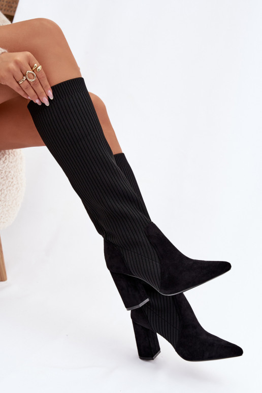 bottes pour femmes avec des talons couleur noire Yserine