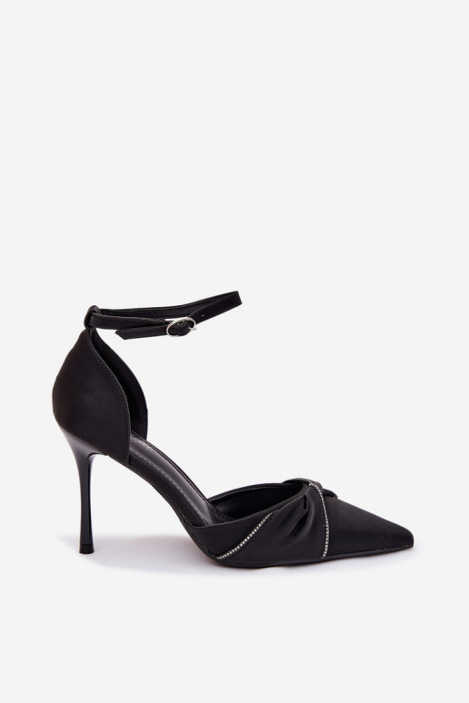 chaussures à talons hauts avec des yeux qui clignotent couleur noire Katlina