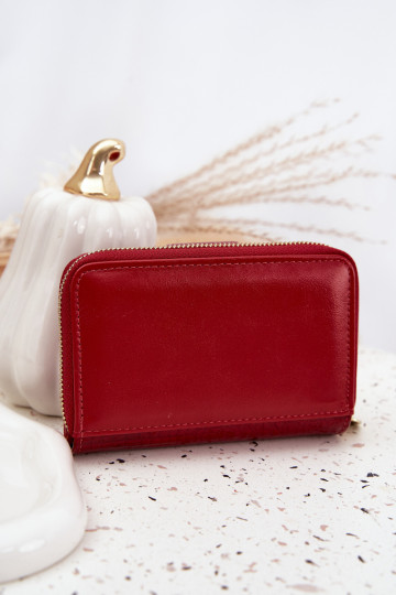 laqué Portefeuille femme avec une empreinte couleur rouge Rivonna 2