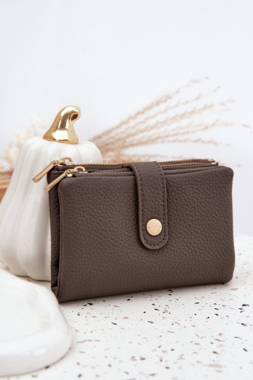 Portefeuille femme en cuir écologique couleur grise Ilissea