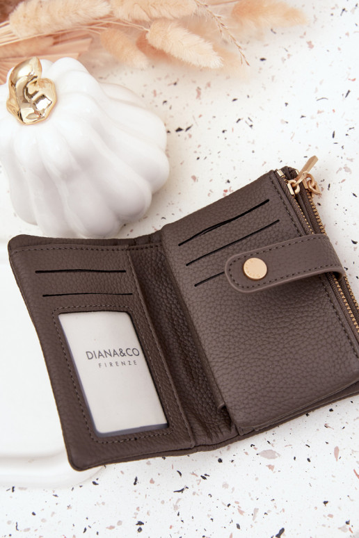 Portefeuille femme en cuir écologique couleur grise Ilissea