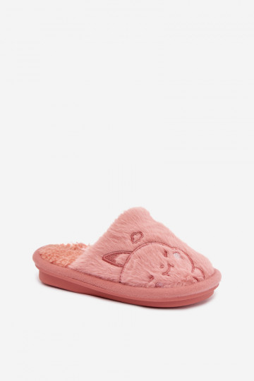 Chaussons Puéril avec un manteau de fourrure couleur rose Norene