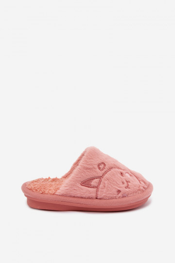 Chaussons Puéril avec un manteau de fourrure couleur rose Norene 2