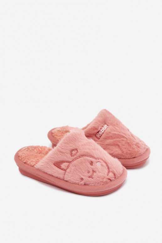 Chaussons Puéril avec un manteau de fourrure couleur rose Norene