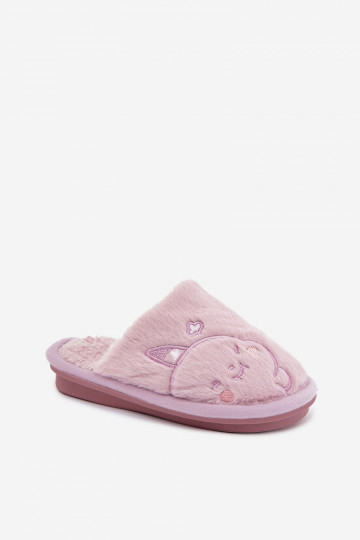 Mules violettes pour enfants avec fourrure Norene