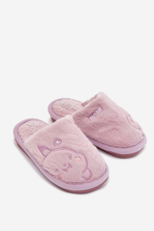 Chaussons Puéril avec un manteau de fourrure Couleur violette Norene