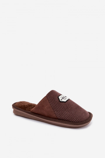 Mules brunes pour hommes avec languette Presine