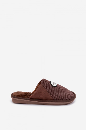 Mules brunes pour hommes avec languette Presine 2