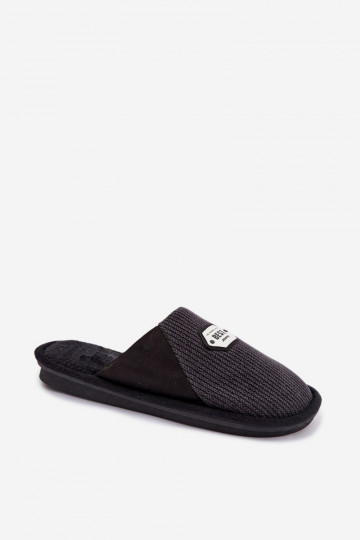 Mules noires pour hommes avec languette Presine