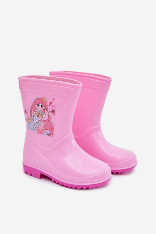 Bottes en caoutchouc Puéril couleur rose Esalina