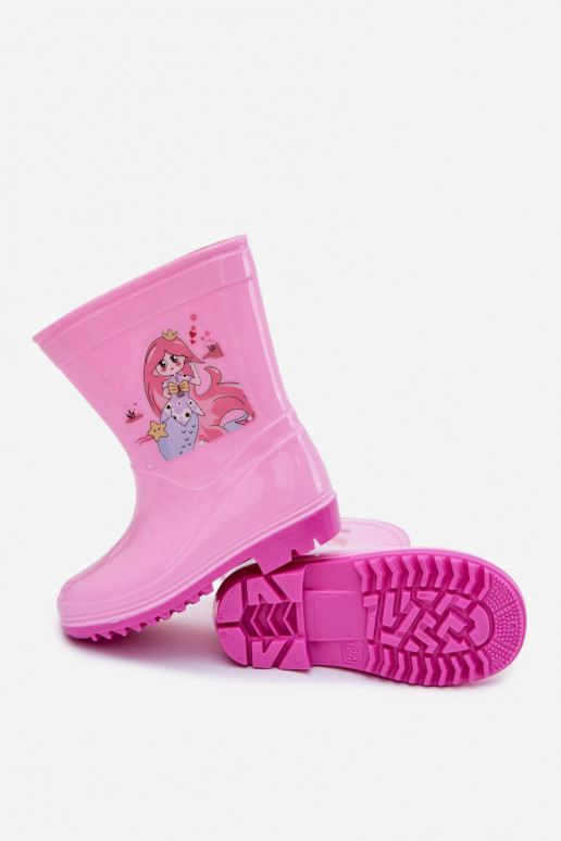 Bottes en caoutchouc Puéril couleur rose Esalina