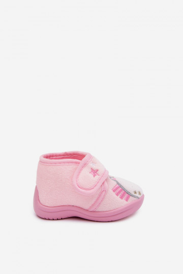 Chaussons Puéril avec attaches adhésives couleur rose Jeselle 2