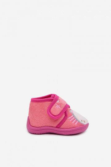 Pantoufles roses pour enfants avec velcro « Jeselle » 2