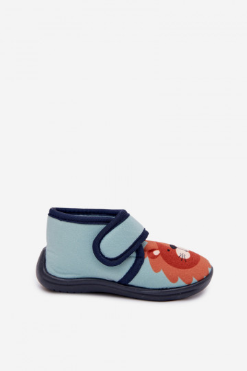 Pantoufles bleues pour enfants avec velcro « Katline » 2
