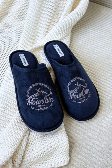 Claquettes pour hommes couleur bleu foncé Tiranne
