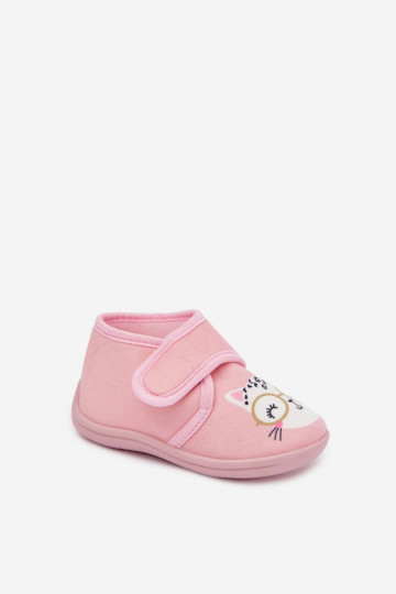 Pantoufles roses pour enfants avec velcro « Katline »