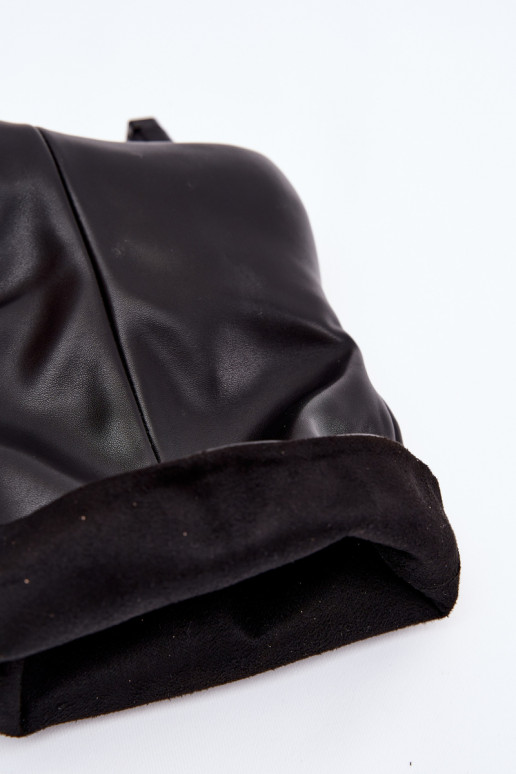 Bottines à enfiler noires pour femmes à talon bas avec tige ample Jessalia