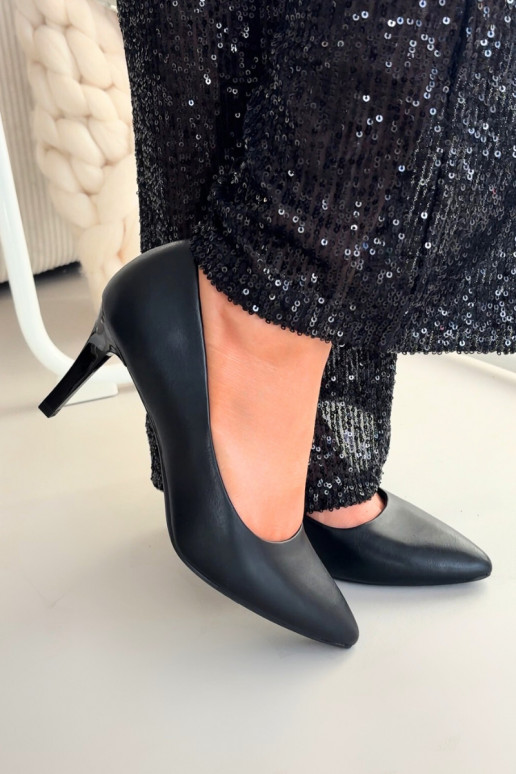 chaussures à talons hauts Eko Peau Sergio Leone 1336 couleur noire