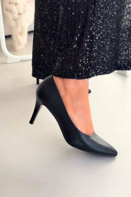 chaussures à talons hauts Eko Peau Sergio Leone 1336 couleur noire