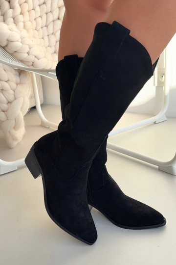 bottes style coÀ-boy Féminin couleur noire Jazelle
