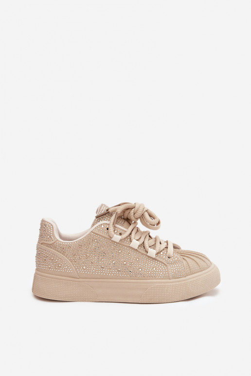 Décoré Chaussures modèle baskets Féminin beige Calissea