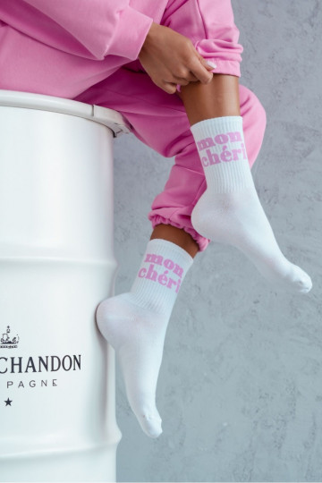 Chaussettes Féminin Mon Ch ri BaÀełniane couleur blanche