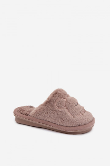 Mules sable pour enfants avec fourrure Norene
