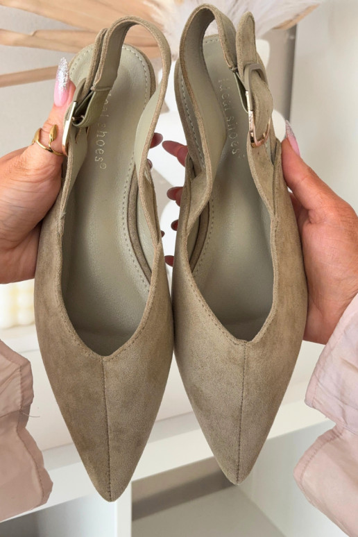 Ballerines Féminin avec boucles couleur verte Tanelia