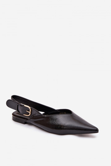 Ballerines vernies avec boucles couleur noire Rinalle 2