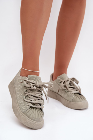 Chaussures pour femmes décorées de style sportif couleur verte Calissea 2