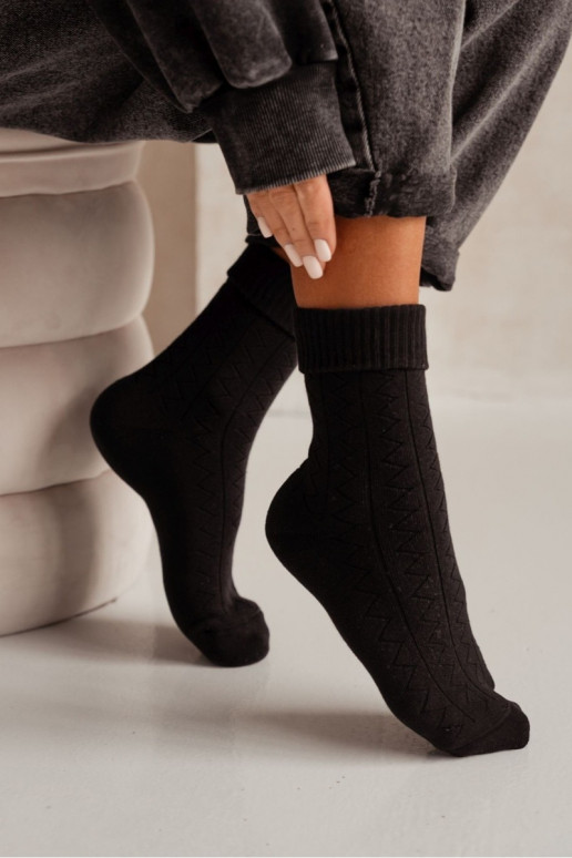 Chaussettes Féminin Frotte Zygzak couleur noire
