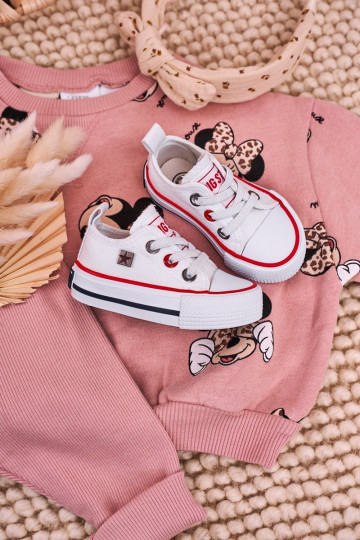 Puéril Modèle classique baskets à semelle plate BIG STAR HH374193 couleur blanche