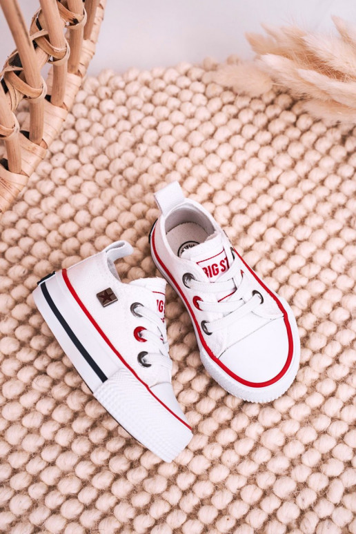 Puéril Modèle classique baskets à semelle plate BIG STAR HH374193 couleur blanche