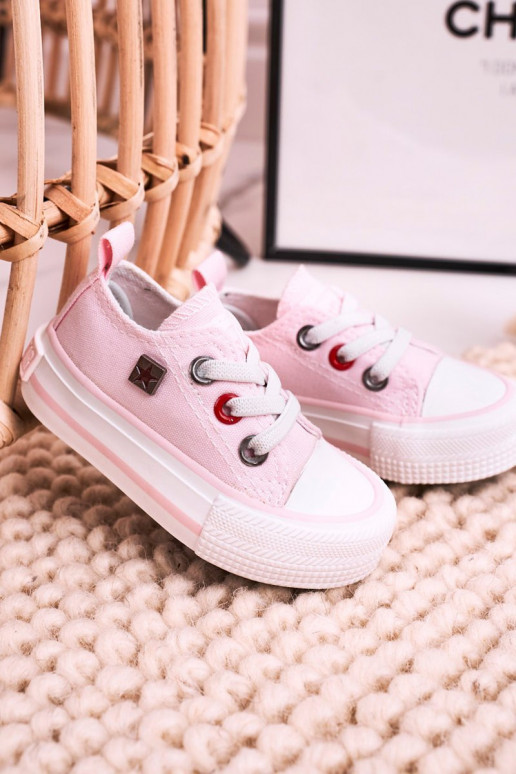 Puéril Modèle classique baskets à semelle plate BIG STAR HH374197 couleur rose