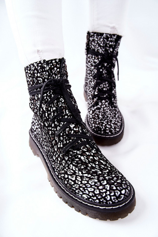 Chaussures femme marron Il fautciejka Noir et-couleur blanche 01609-48