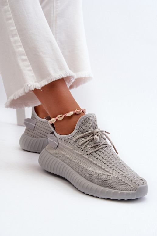  Un modèle convaincant baskets Féminin couleur grise Nelmarie