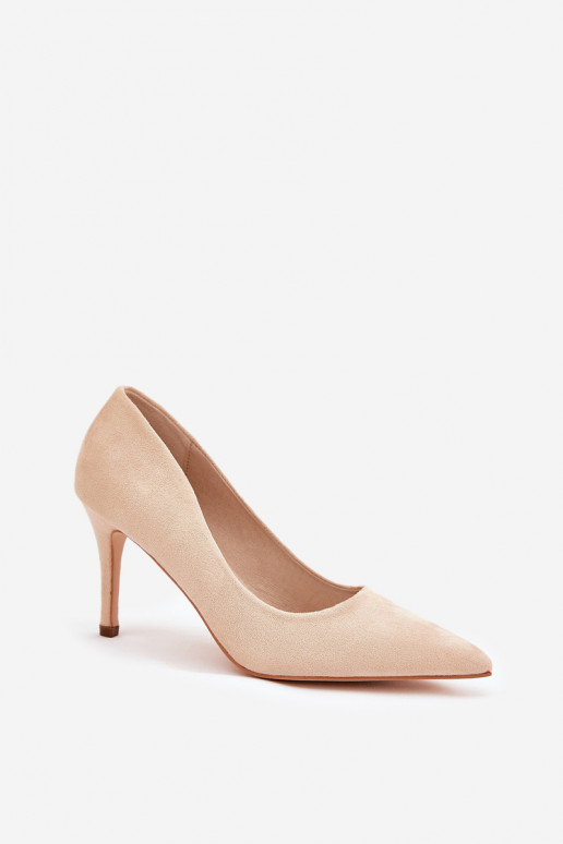 chaussures à talons hautsen daim écologiqueu beige Vannith