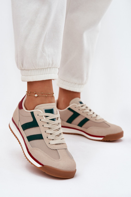 Faible Chaussures modèle baskets Féminin beige Rulaana