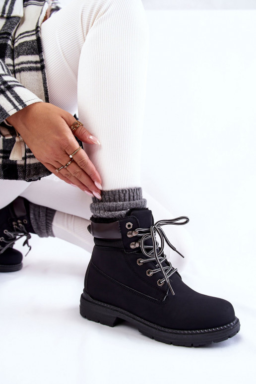 Féminin réchauffer Bottes chaussures couleur noire Lonne