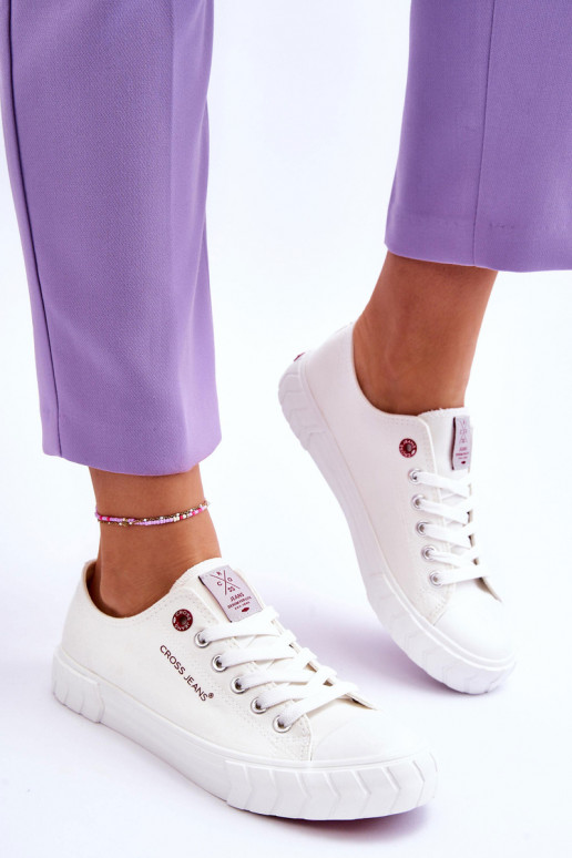 Modèle classique Chaussures de femme Cross Jeans LL2R4052 couleur blanche