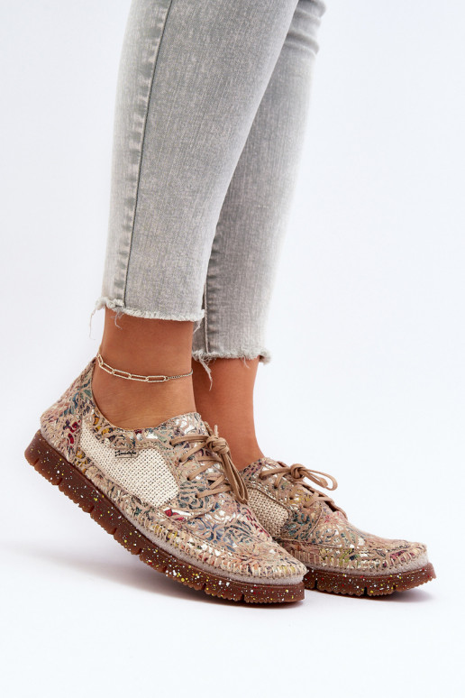 À motifs chaussures Féminin Il fautciejka 06347-04 beige